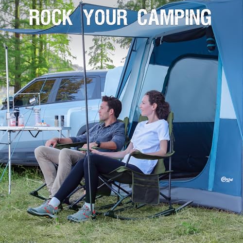 Folding Camping Rocking Chair with Cup Holder and Carry Bag B509
