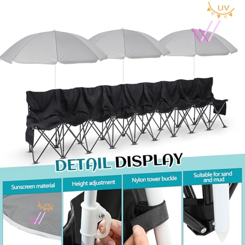 Folding Portable Soccer Bench Chair with Storage Bag G55309