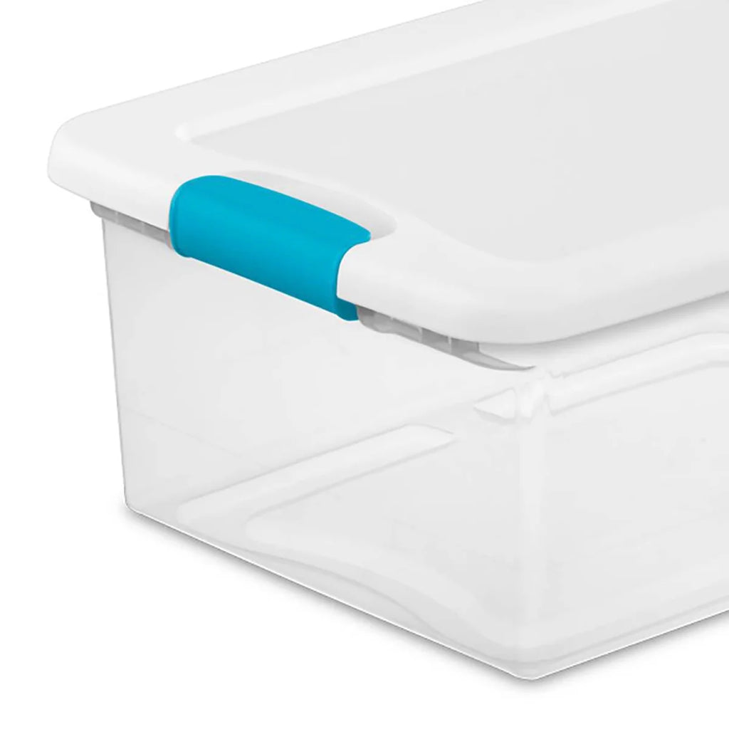 3.75 Gallon Clear Plastic Storage Tote with Lid, 12 Count O888