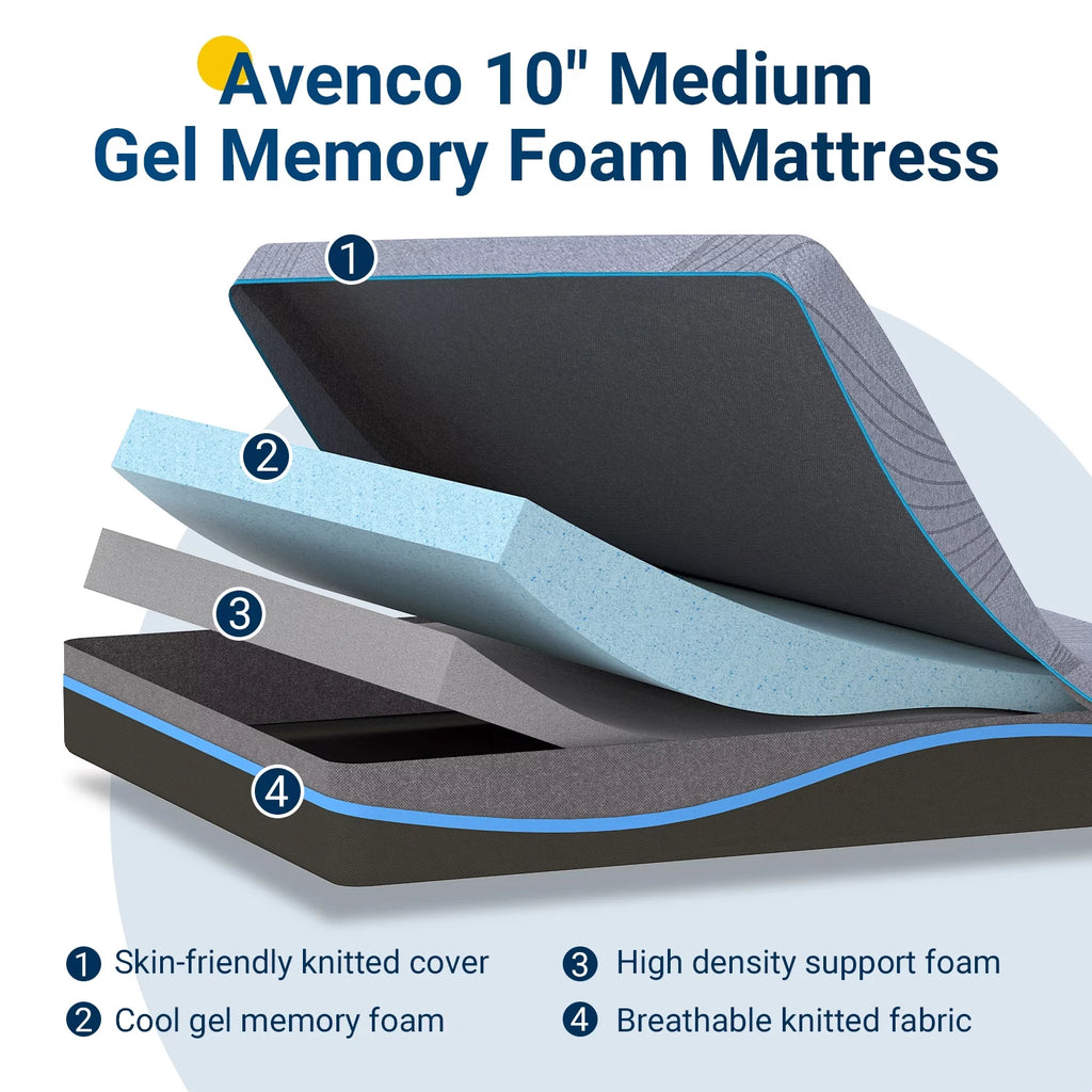 Twin Size 10'' Gel Memory Foam Mattress E801539