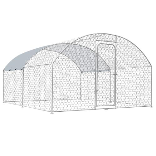 Large Metal Chicken Coop with Waterproof Cover F947034