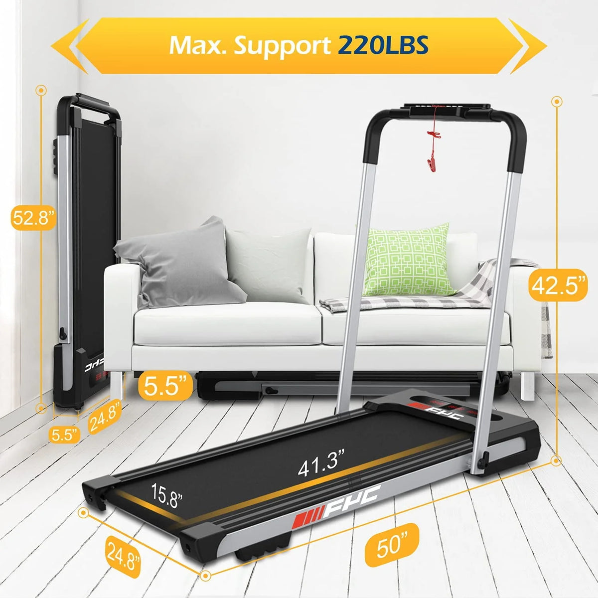 2 in 1 Foldable Under Desk Treadmill R134