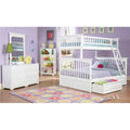 White Twin Over Full Bunkbed with Drawers H759