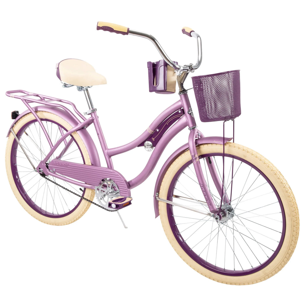 24 Girls' Cruiser Bike Purple Satin Q439209