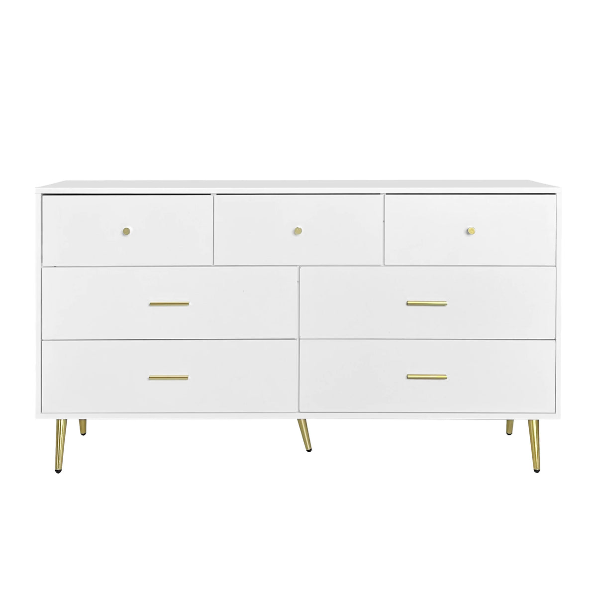 White 6 Drawer Rustic Wood Dresser Y376335