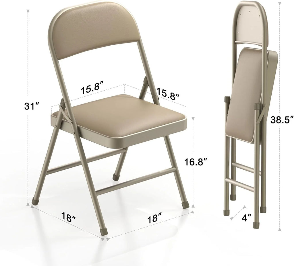4 Pack Black Padded Folding Chairs O5837