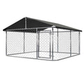 Outdoor Dog Kennel Heavy Duty with Galvanized Chain Link H324844