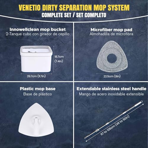 Spin Mop & Bucket Set with 5 Pads K79881