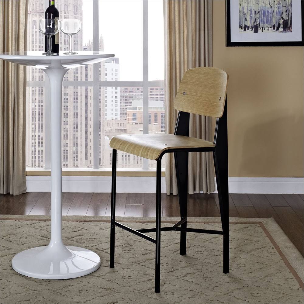 Walnut Black Counter Stool E7128