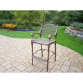Cast Aluminum Bar Stool with Foot Rest B73487