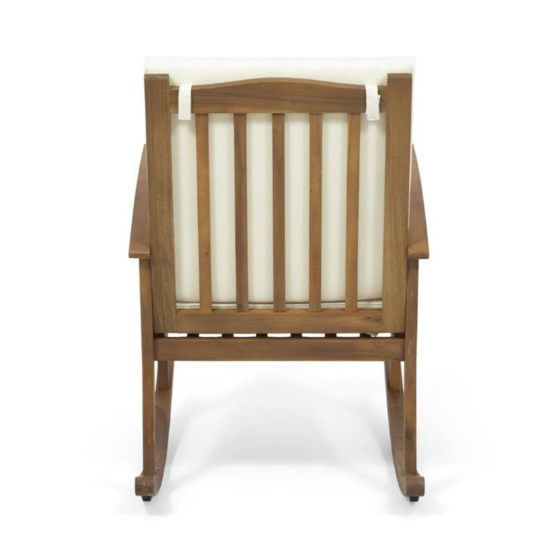 Brown Acacia Wood Rocking Chair Set of 2 R354
