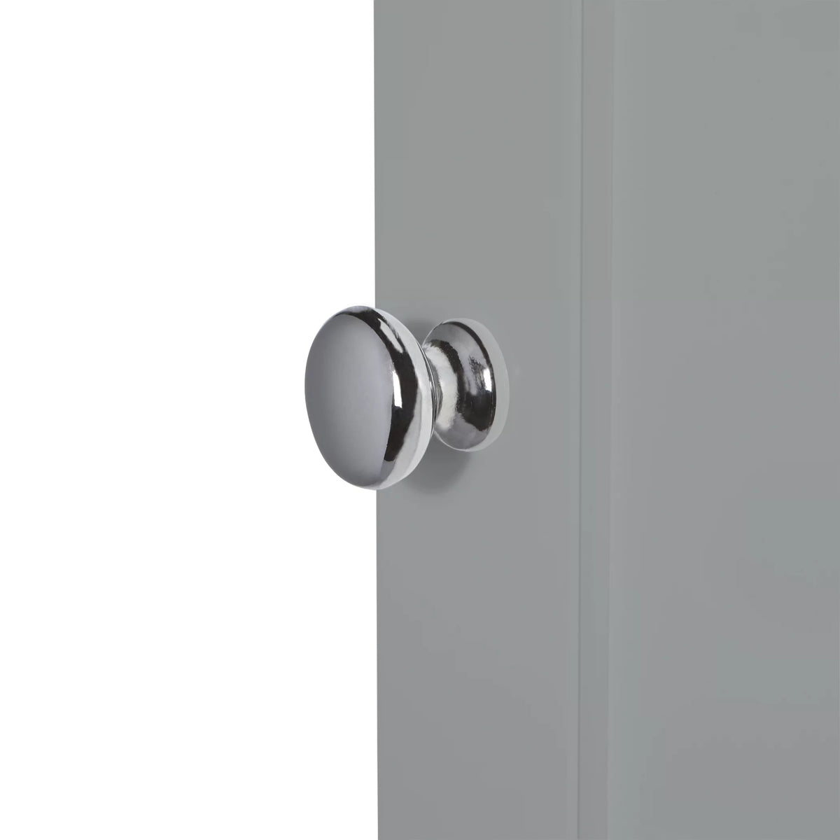 Gray Single Door Wall Cabinet with Open Shelf R339
