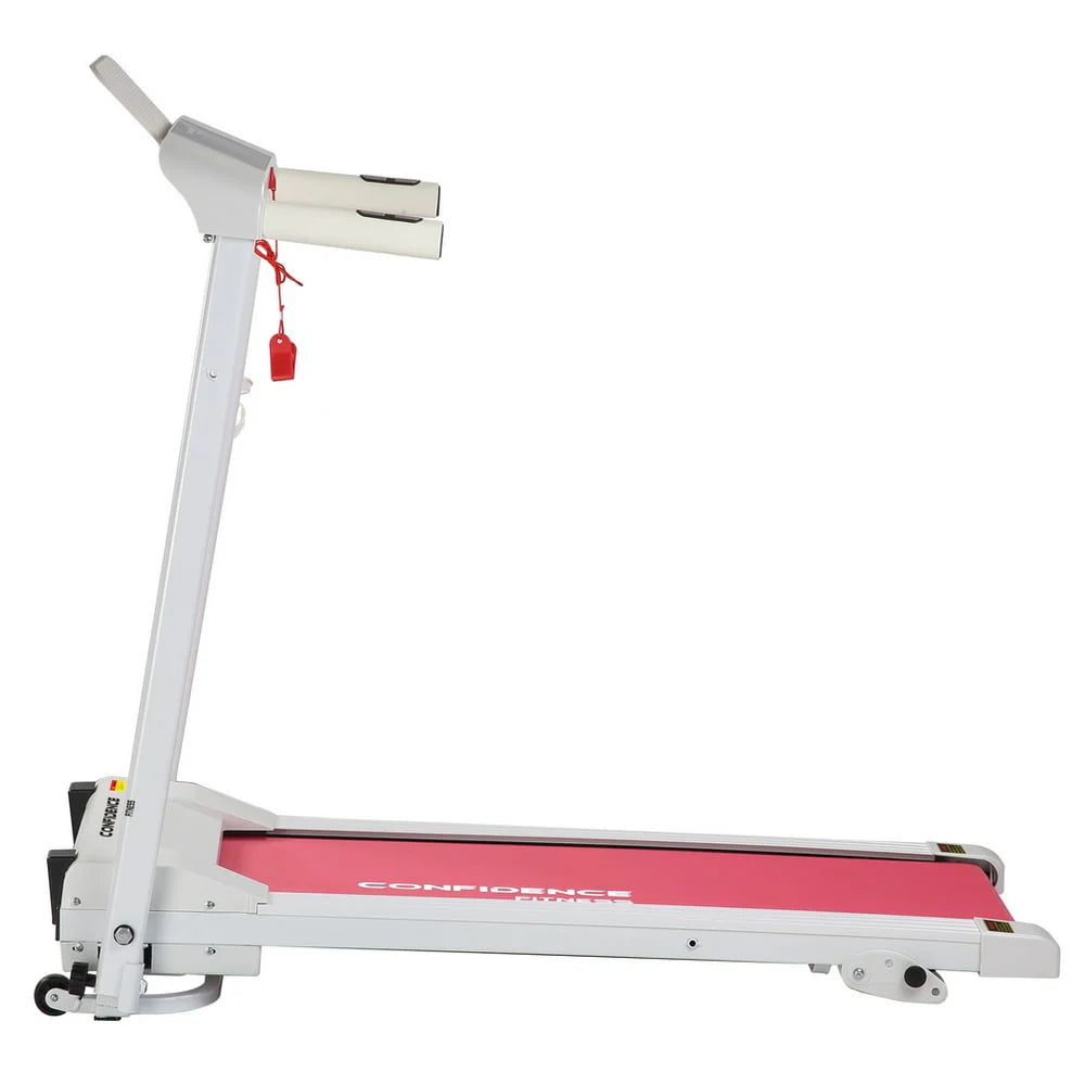 White/Pink Electric Treadmill Y652