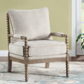 Linen Chenille Accent Chair Set with Wood Frame S460