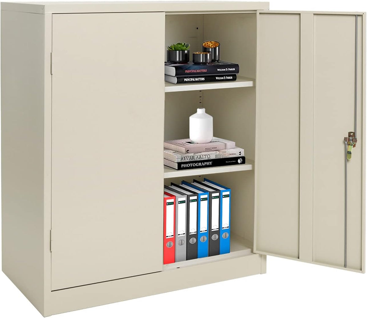 Black Locking Steel Storage Cabinet with 2 Doors N81555