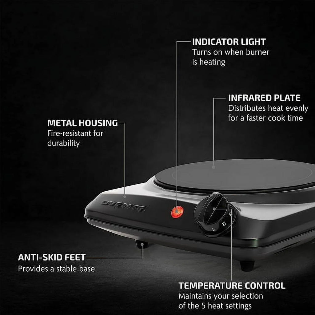 Black Single Infrared Burner G3531