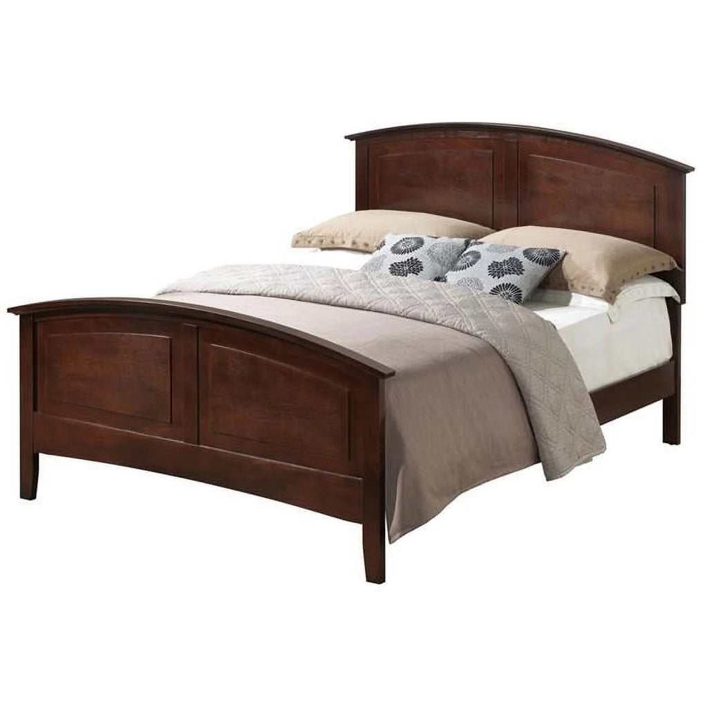 Cappuccino King Size Panel Bed T168426