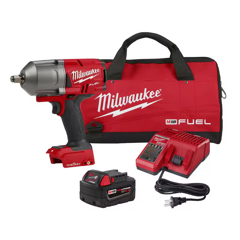 18-Volt Lithium-Ion Brushless Cordless 1/2 in. Impact Wrench Kit with 5.0Ah Battery I8317