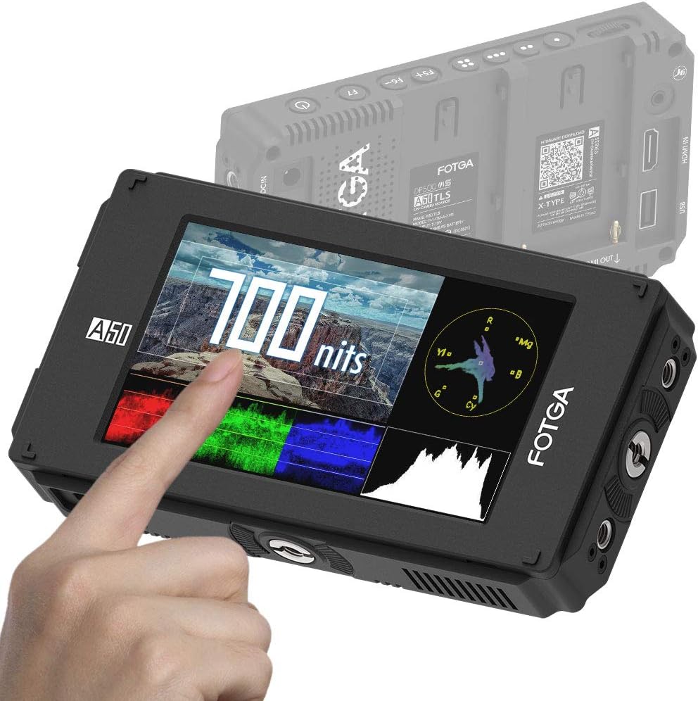 5inch Touchscreen Camera Field Monitor with Battery Charger Carry Case E270492