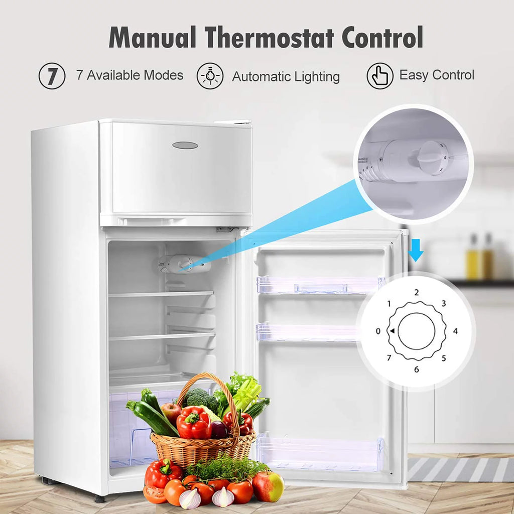 2 Doors 3.4 cu ft. Compact Mini Refrigerator Freezer Z4202