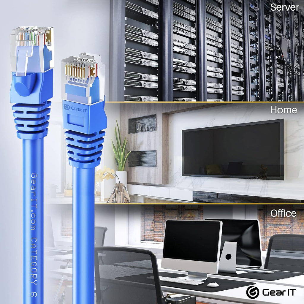 Cat 6 Ethernet Cable 1 ft 100-Pack Blue D5579