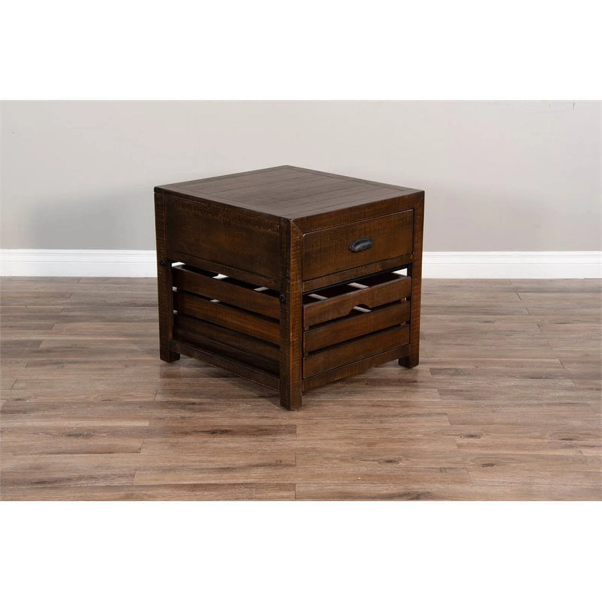 24" Mahogany Wood End Table Set of 2 M735