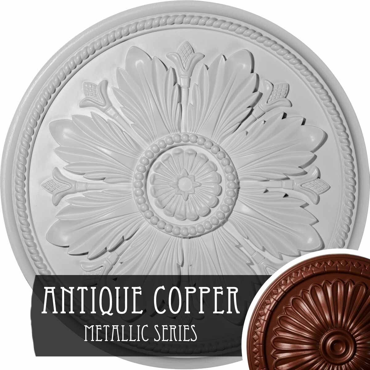 Hand-Painted Antique Copper Ceiling Medallion Q6502