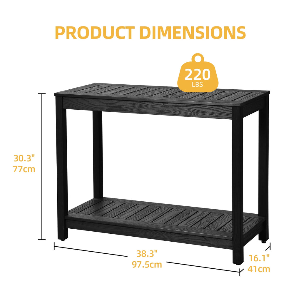 Black Wood Console Table C40767