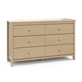 White 6 Drawer Double Dresser D346