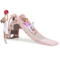 3-in-1 Kids Climber Slide Play Set with Basketball Hoop Green L73072