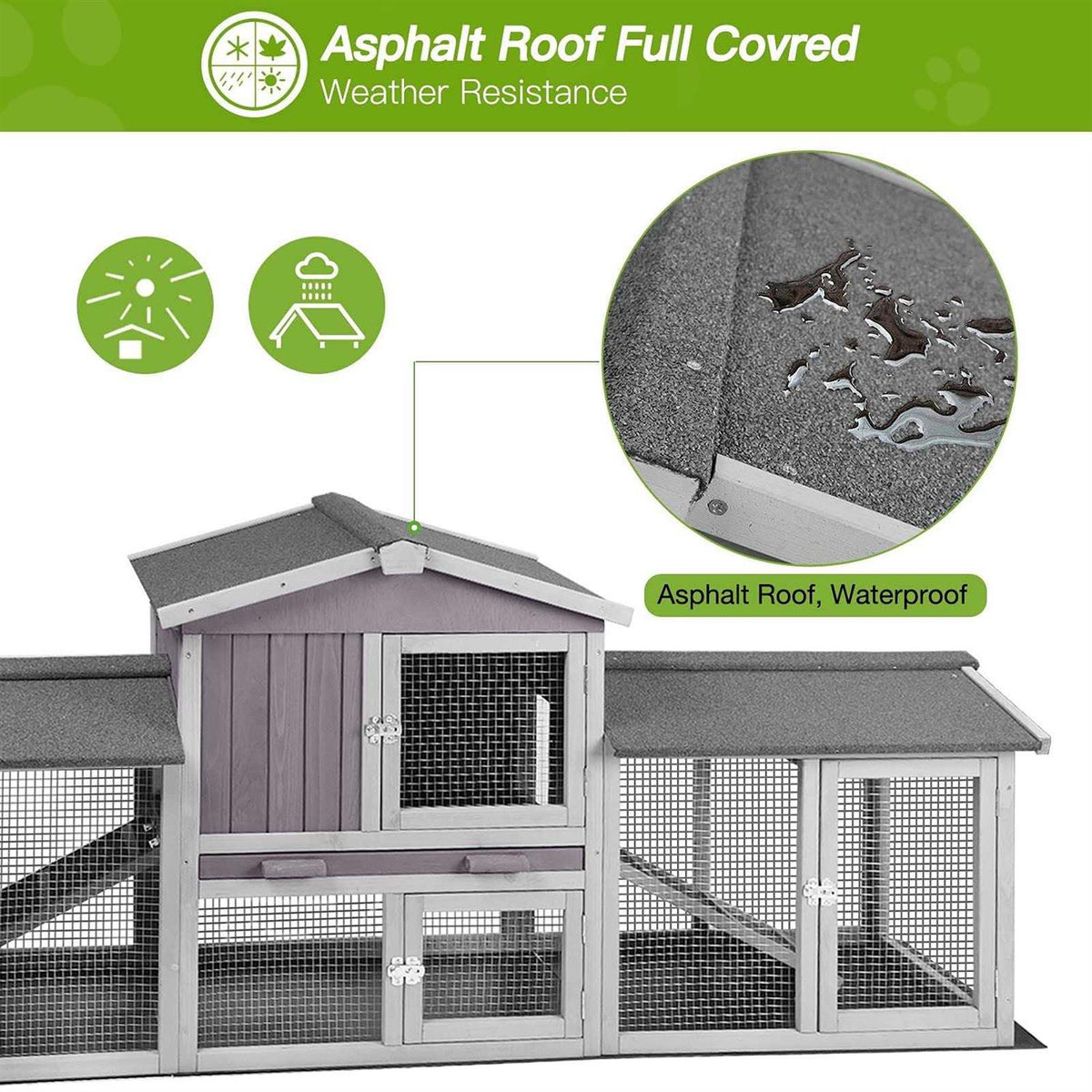 Large Outdoor Rabbit Hutch Chicken Coop G21051