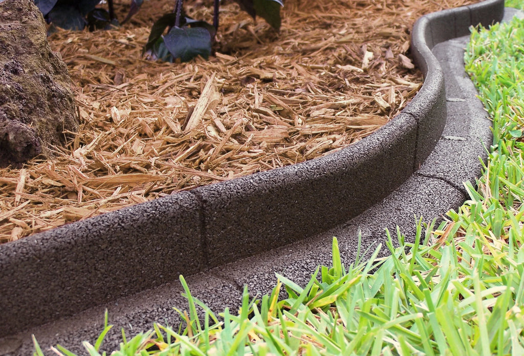Black Rubber No Dig Landscape Garden Border Edging 3 x 48 Pack 6 R2265