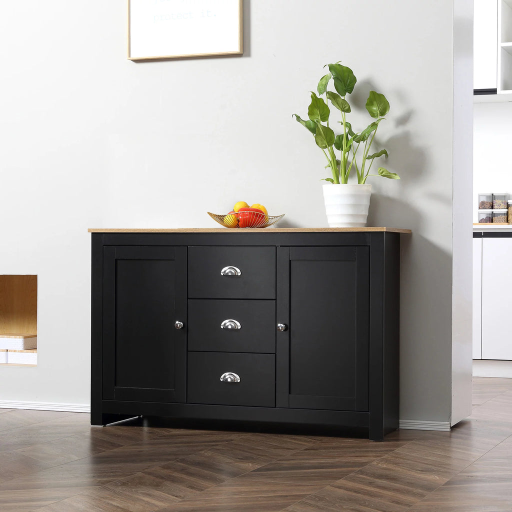 Black Kitchen Sideboard with 3 Drawers Z517696