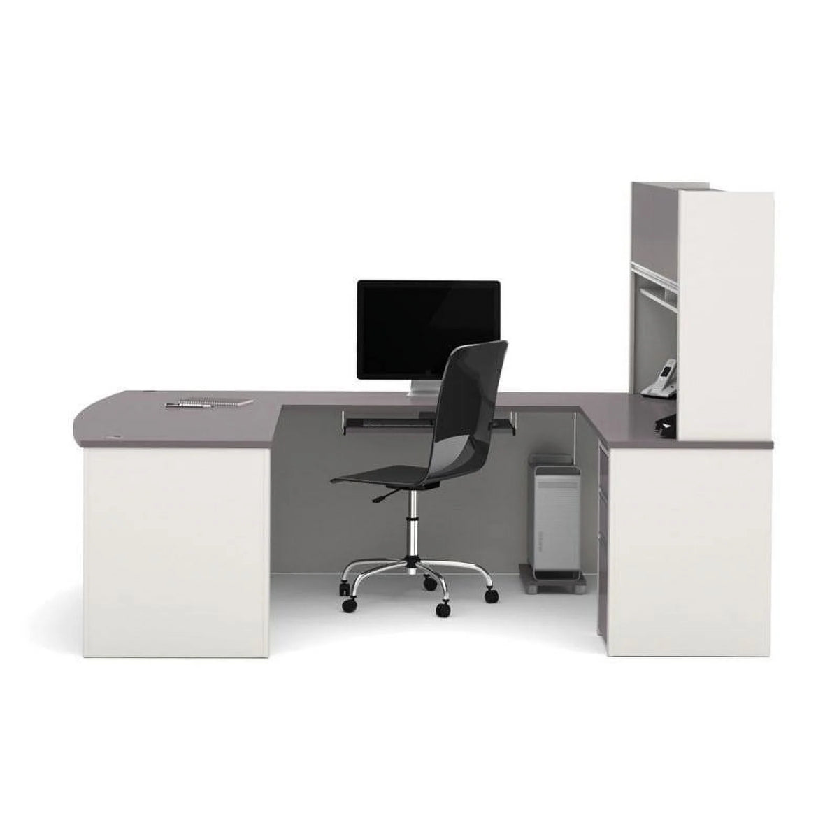 Contemporary Wood U-Shaped Workstation Q49019