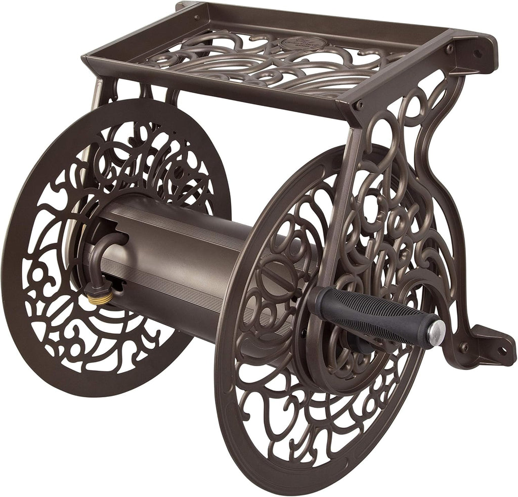 Cast Aluminum Wall Mount Garden Hose Reel N491746