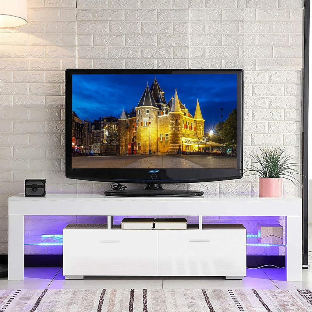 High Glossy TV Stand with LED Light for up to 70 Inches K1103