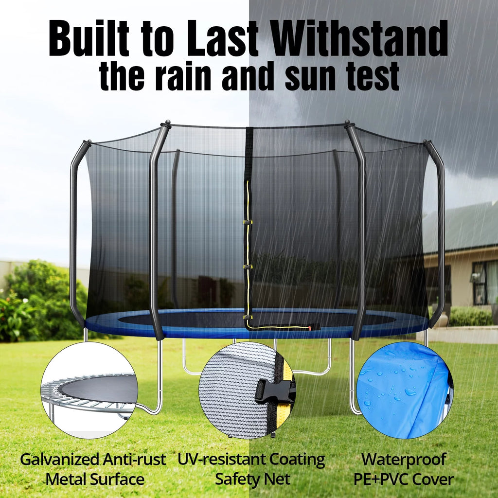 10FT Trampoline with Enclosure Net and Ladder M4774