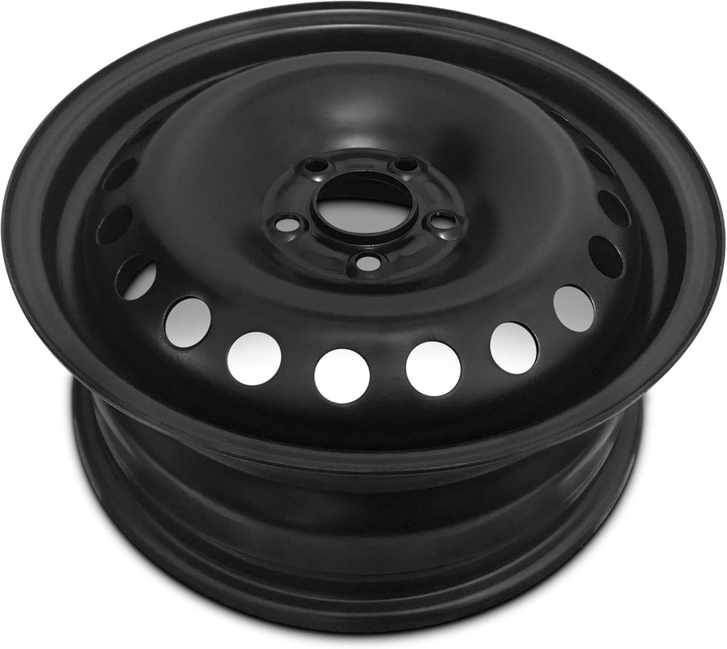 16 Inch 5 Lug Black Steel Wheel V7588