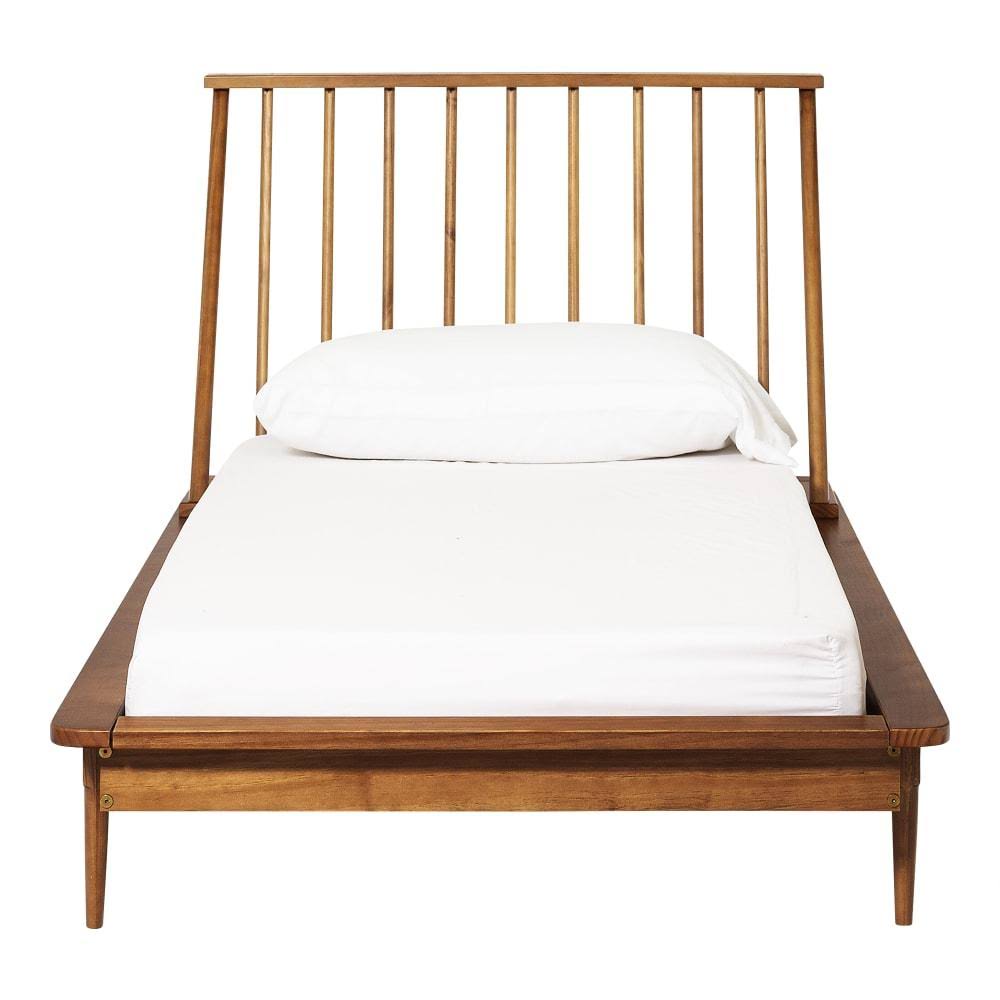 Twin Mid Century Solid Wood Spindle Bed S54495
