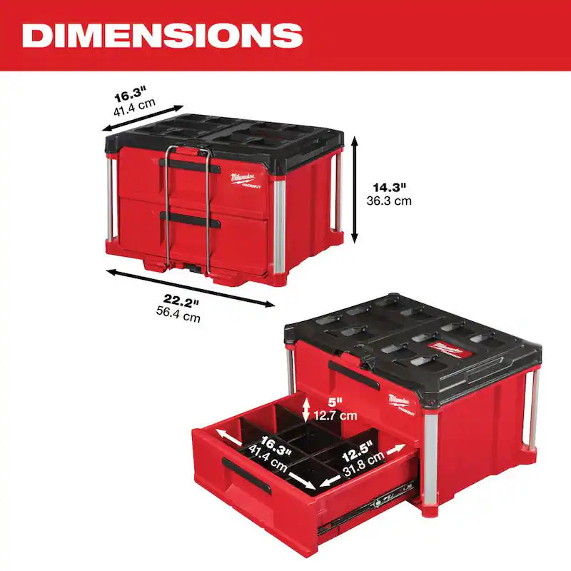 22 in. 2-Drawer Tool Box with Metal Reinforced Corners W157686