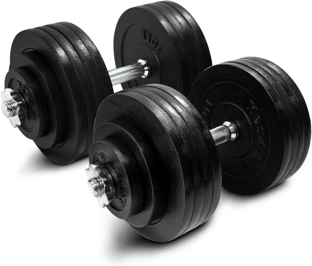 60 lbs Adjustable Cast Iron Dumbbell Set G26911