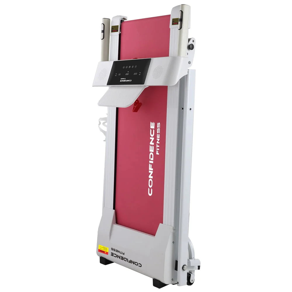 White/Pink Electric Treadmill Y652
