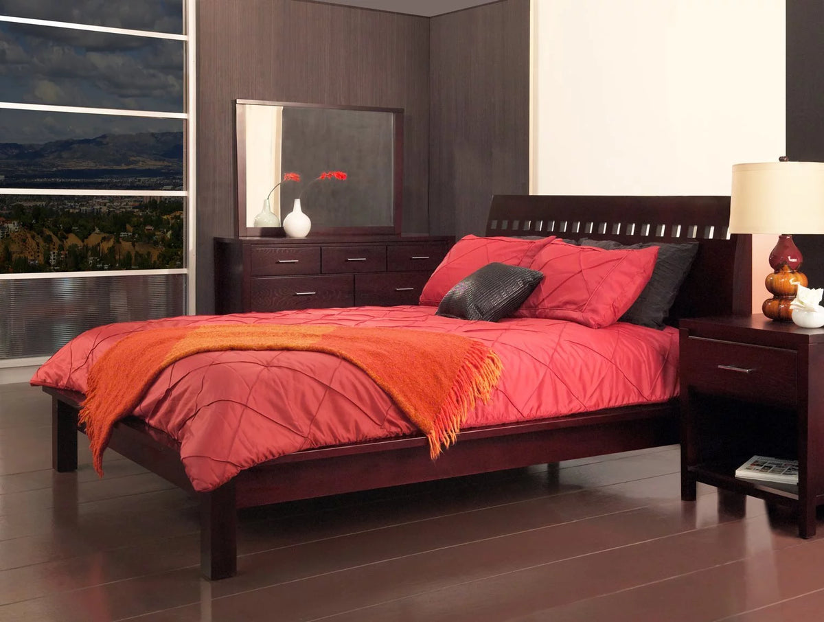 King Platform Bed in Espresso Mahogany K312