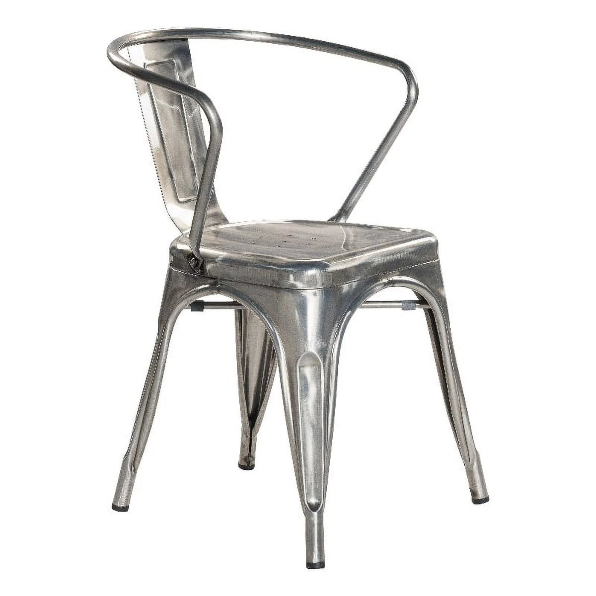 Silver Metal Industrial Dining Chair Set of 4 R527361