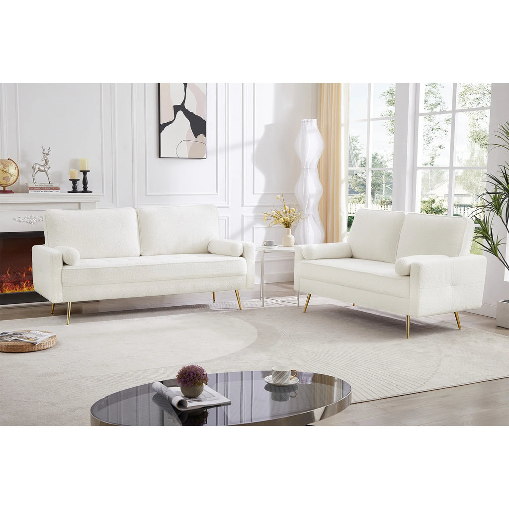 2 Seater Boucle Sofa with 2 Pillow V154474