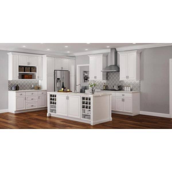 30x12x12 in. Satin White Wall Bridge Kitchen Cabinet W77598