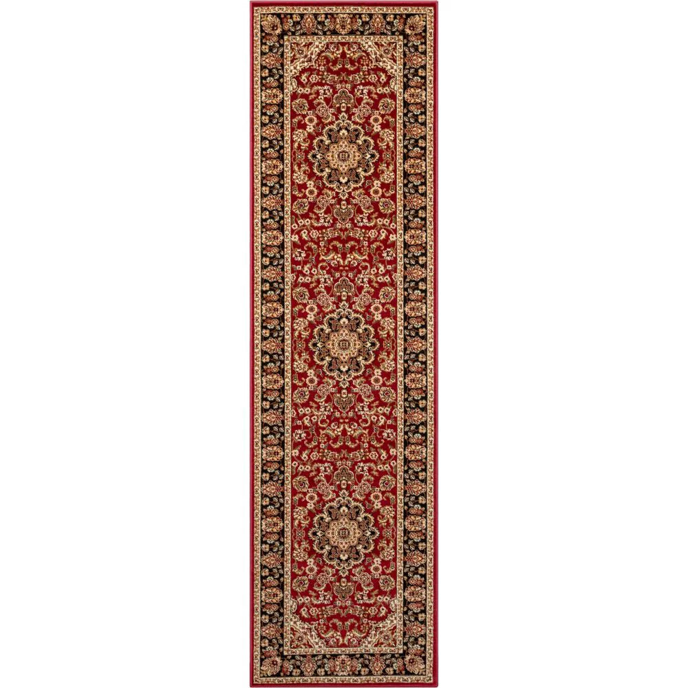 Red Green Ivory Light Blue Black Persian Floral Oriental Area Rug W544172