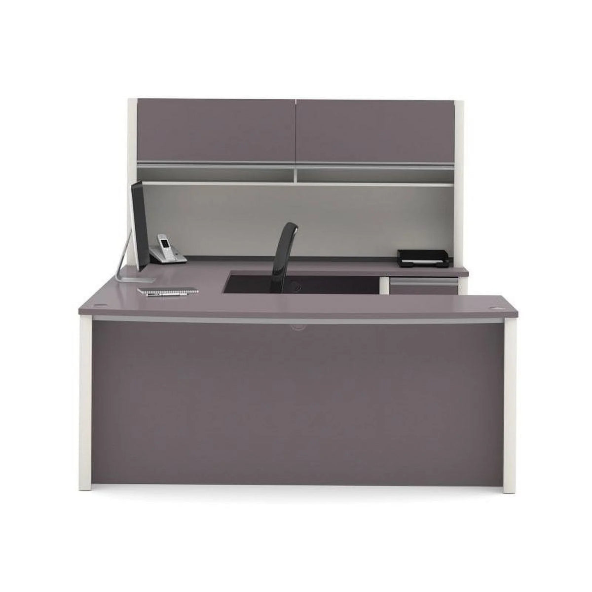 Contemporary Wood U-Shaped Workstation Q49019