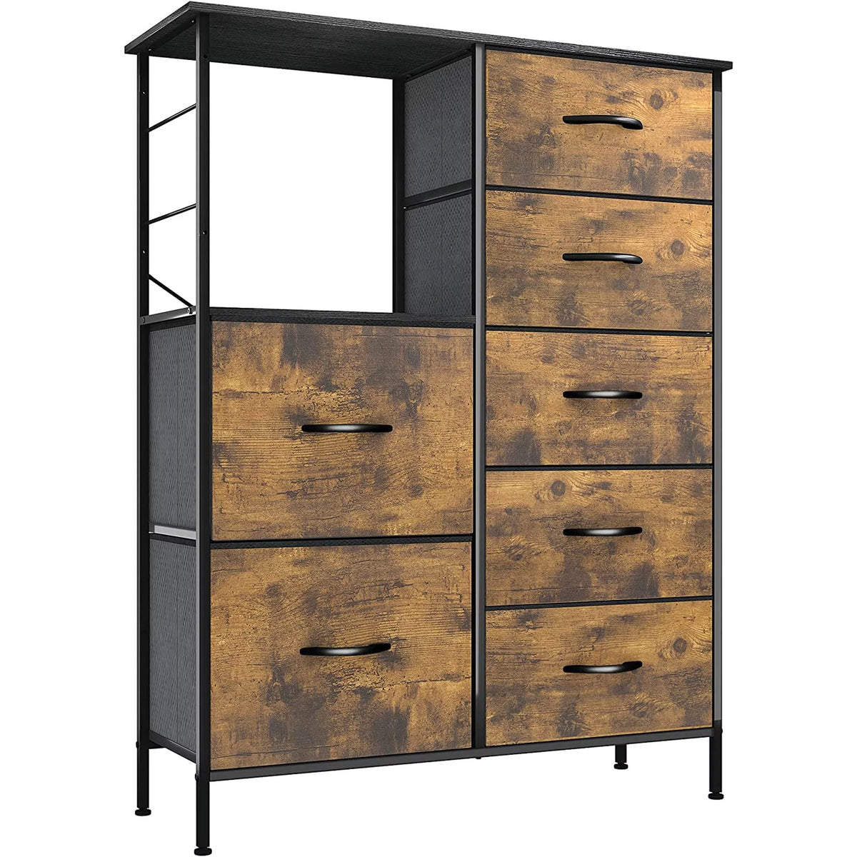 Tall 10 Drawer Fabric Storage Tower Dresser T25887