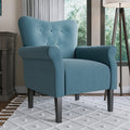 Green Blue Floral Accent Chair H8696